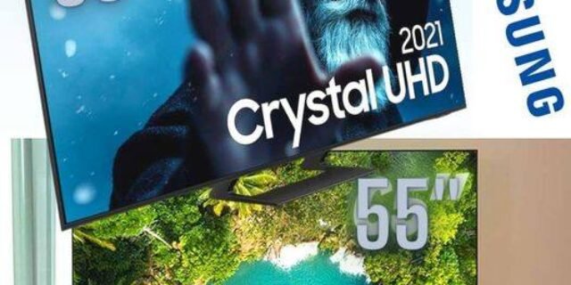 [PONTO] Smart TV Samsung 55″ Crystal UHD 4K 55AU9000 Design Slim Som em Movimento Virtual Visual Sem Cabos