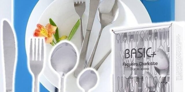 [AMERICANAS] Faqueiro aço inox Charlotte 24 peças – Basic+