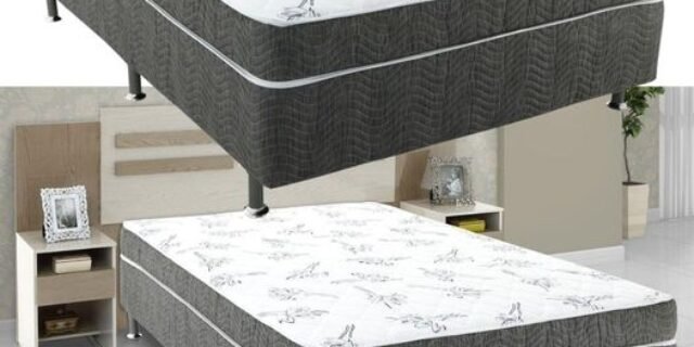 [MAGAZINE] Cama Box Casal Ortobom Conjugado Mola – 43x138x188cm Physical Spring Gray