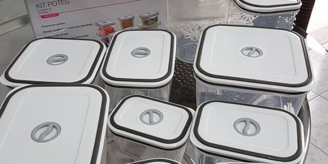 [AMERICANAS] Jogo de Potes Hermético Electrolux com Tampa – Quadrado 10 Peças