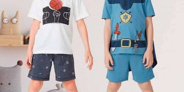 [ZATTINI] (CAMISETA + BERMUDA) Pijama Curto Infanto Juvenil Hering Estampado