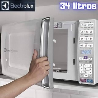 [CASAS BAHIA] Micro-ondas de bancada Branco com Função Tira Odor e Manter Aquecido 34L (MEO44)