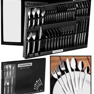 [AMERICANAS] Conjunto de Talheres Inox Malibu c/ 42 Peças – Tramontina – 23799/031