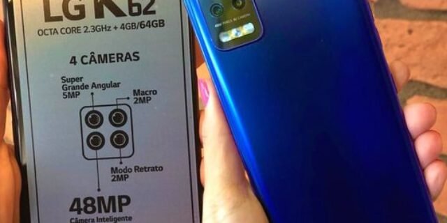[EXTRA] Smartphone LG K62 com Tela de 6,59″, 4G, 64GB e Câmera Quádrupla de 48MP+5MP+2MP+2MP