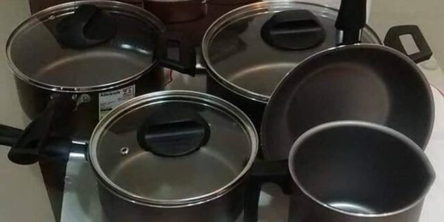 [MAGAZINE] Jogo de Panelas Brinox Antiaderente de Alumínio – Cacau 7 Peças Garlic 7003/401