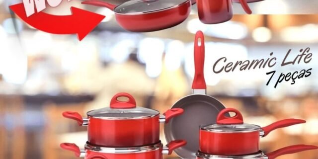 [SHOPTIME] Jogo de Panelas 7 peças Ceramic Life Magnólia – Brinox