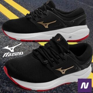 [NETSHOES] Tênis MIZUNO Titan Masculino – Preto e Laranja
