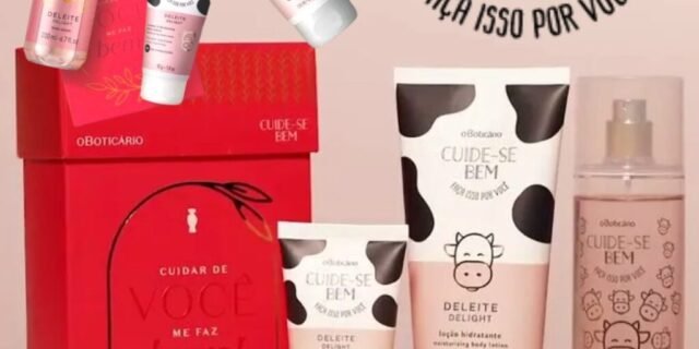 [OBOTICARIO] Kit Presente Cuide-se Bem Deleite: Loção Hidratante Desodorante Corporal 200ml + Body Splash 200ml + Creme de Mãos 50g