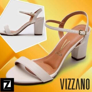 [ZATTINI] Sandália VIZZANO Salto Grosso Fivela Feminina