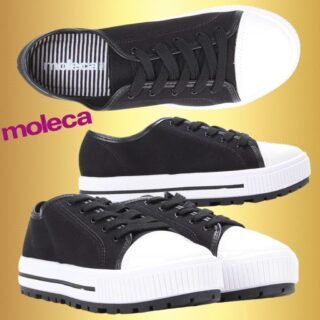 [ZATTINI] Tênis Moleca Tratorado Feminino – Preto+Branco