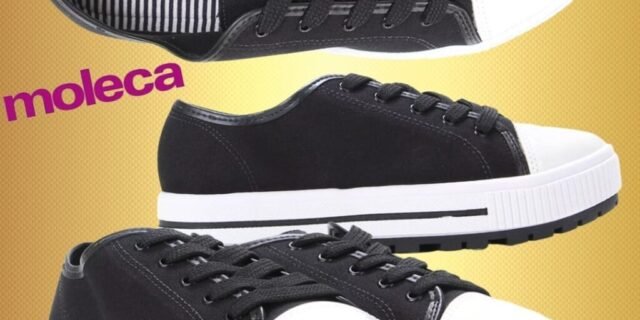 [ZATTINI] Tênis Moleca Tratorado Feminino – Preto+Branco