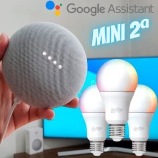 [MAGAZINE] Kit Nest Mini 2ª geração Smart Speaker – com Google Assistente + 3 Lâmpadas Inteligentes