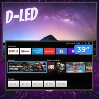 [CARREFOUR] Smart TV LED 39″ Britânia BTV39G60N5CH Wifi Integrado Processador Quad Core 2 HDMI 1 USB