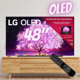 [CASAS BAHIA] Smart TV OLED 4K 48″ com Inteligência Artificial ThinQ Google Alexa e Wi-Fi – OLED48C1PSA