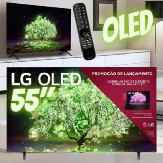 [CASASBAHIA] Smart TV 55″ LG 4K OLED 55A1 Dolby Vision IQ, Dolby Atmos, Inteligência Artificial ThinQ AI, Google, Alexa – 2021