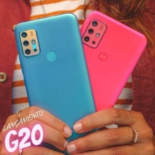 [CASASBAHIA] Smartphone Moto G20 Azul, com Tela de 6,5″, 4G, 64GB e Câmera Quádrupla de 48MP + 8MP + 2MP + 2MP