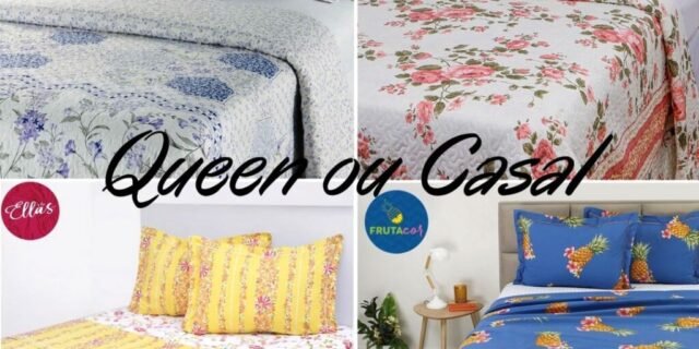 [SHOPTIME] Jogo De Cama Queen Percal 180 Fios 4 Peças – Casa & Conforto ou Colcha Casal Boutis com 2 Porta Travesseiros – Casa & Conforto