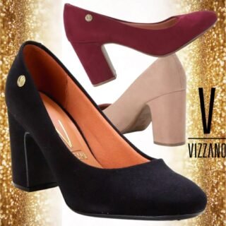 [MAGAZINE] Scarpin Vizzano Salto Grosso Feminino (3 Cores)