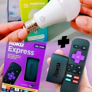 [AMERICANAS] Smart Lâmpada Wi-Fi Positivo + Roku Express Dispositivo de Streaming