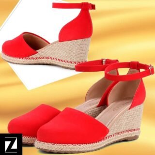 [ZATTINI] Sandália Anabela Studio Ana Paula Espadrille Corda Feminina – Vermelho