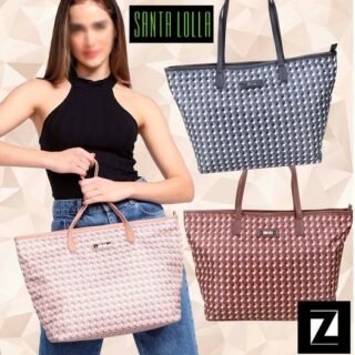 [ZATTINI] Bolsa SANTA LOLLA Shopper Estampada Alça Dupla Feminina