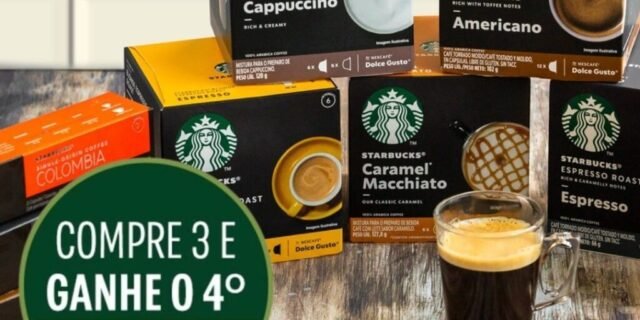 [SUBMARINO] Kit De Cafés Starbucks By Nespresso-3cx OU Kit De Starbucks House Blend E Lattes By Nescafé Dolce Gusto – 3cx +1cx Presente (10 Opções)