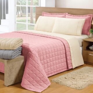 [SHOPTIME] Kit Cobre Leito Berlim C/ Porta 3pçs Casal Padrão Matelado C/ Forro