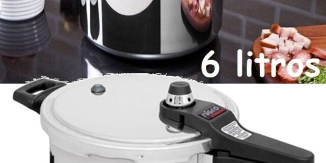 [MAGAZINE] Panela de Pressão Nigro Eterna Alumínio 6L – Fechamento Externo com Regulador de Pressão Polida