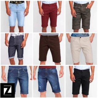 [ZATTINI] Bermuda Jeans ou Sarja Grifle Masculina