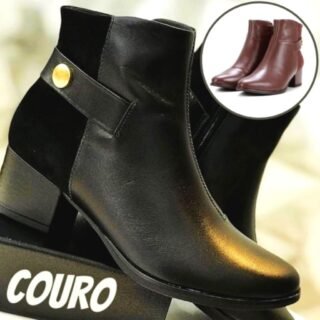 [ZATTINI] Bota Couro Biker Usaflex Feminina