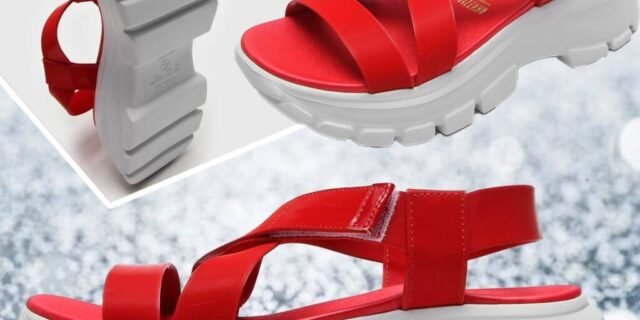 [ZATTINI] Sandália VIZZANO Papete Tratorada Feminina – Vermelho