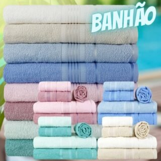 [SHOPTIME] Jogo De Toalhas Banhão 5 Peças Honey – Home Basics