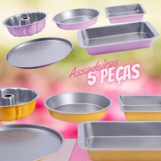 [SHOPTIME] Jogo de Assadeira Happy Day 5 Peças – La Cuisine