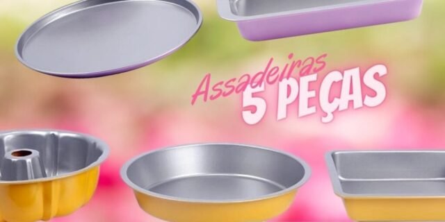 [SHOPTIME] Jogo de Assadeira Happy Day 5 Peças – La Cuisine