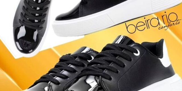 [ZATTINI] Tênis BEIRA RIO Casual Flatform Feminino – Preto