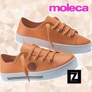 [ZATTINI] Tênis MOLECA Perfuros Feminino – Areia