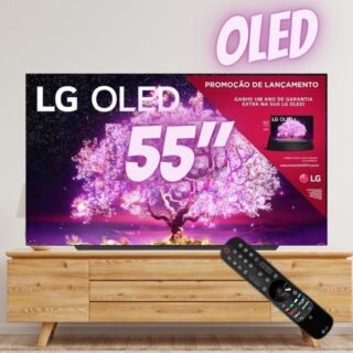 [PONTO] Smart TV 55″ LG 4K OLED 55C1 120 Hz, G-Sync, FreeSync, 4x HDMI 2.1, Inteligência Artificial ThinQ, Google, Alexa e Smart Magic – 2021