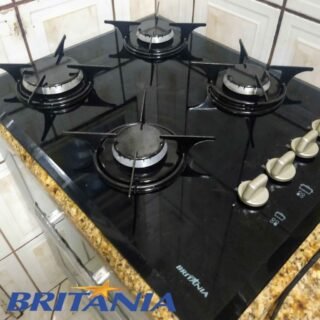 [MAGAZINE] Cooktop 4 Bocas Britânia a Gás GLP Preto – BCT4P