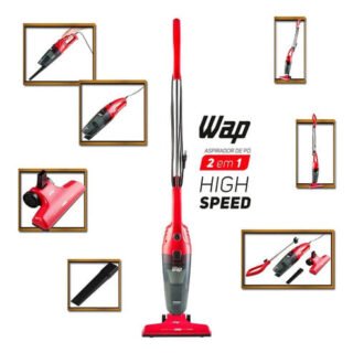 [MAGAZINE] Aspirador de Pó Portátil e Vertical Wap – Filtro HEPA 1000W High Speed Vermelho e Preto