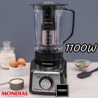 [MAGAZINE] Liquidificador Mondial Turbo Inox L-1100 BI – Preto com Filtro 12 Velocidades 1100W