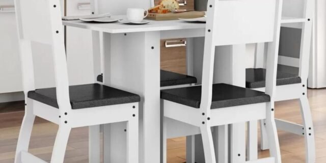 [MAGAZINE] Mesa de Cozinha 4 Cadeiras Retangular Milano – J57050 Poliman Móveis