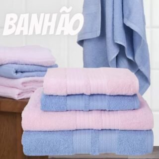 [MAGAZINE] Jogo de Toalhas Banhão Sisa Algodão Marília – 4 Peças