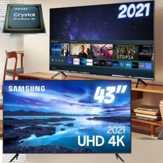 [SUBMARINO] Samsung Smart Tv 43″ Uhd 4k 43au7700, Processador Crystal 4k, Tela Sem Limites, Alexa Built In, Controle Único
