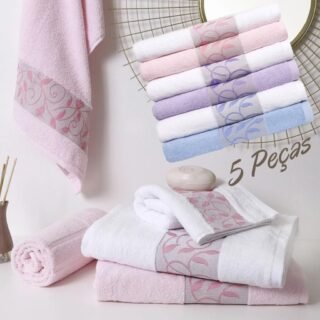 [SHOPTIME] Jogo De Toalha Banho Lion 5 Peças – Casa&Conforto