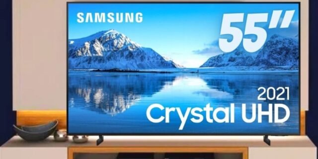 [SUBMARINO] Samsung Smart Tv 55″ Crystal Uhd 4k 55au8000, Painel Dynamic Crystal Color, Design Slim, Tela Sem Limites.