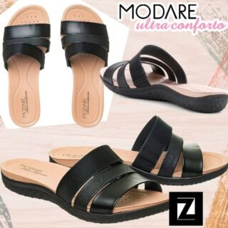 [ZATTINI] Rasteira MODARE Multi Tiras – Preto