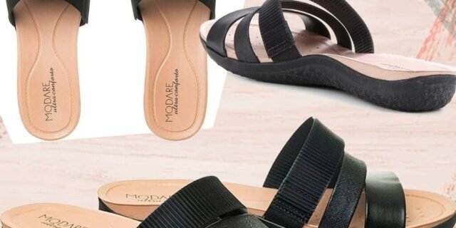 [ZATTINI] Rasteira MODARE Multi Tiras – Preto