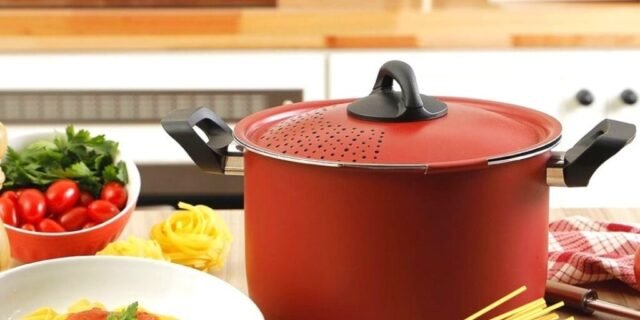 [SHOPTIME] Espagueteira Antiaderente Vermelha La Cuisine By Brinox