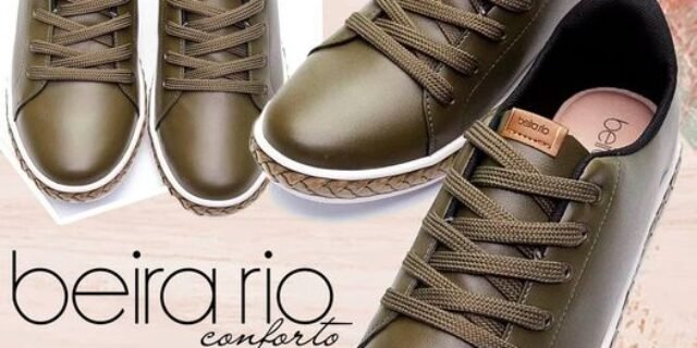 [ZATTINI] Tênis Beira Rio Napa Turim Feminino – Verde Militar