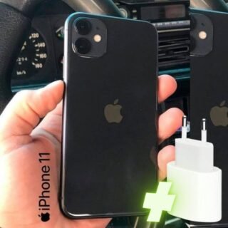 [MAGAZINE] iPhone 11 Apple 64GB Preto 6,1” 12MP – iOS + Carregador USB-C de 20W Apple Branco